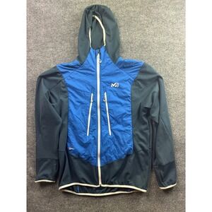 Millet Polartec Alpha Jacket Womens XL Blue Gray Hybrid Hooded Full Zip